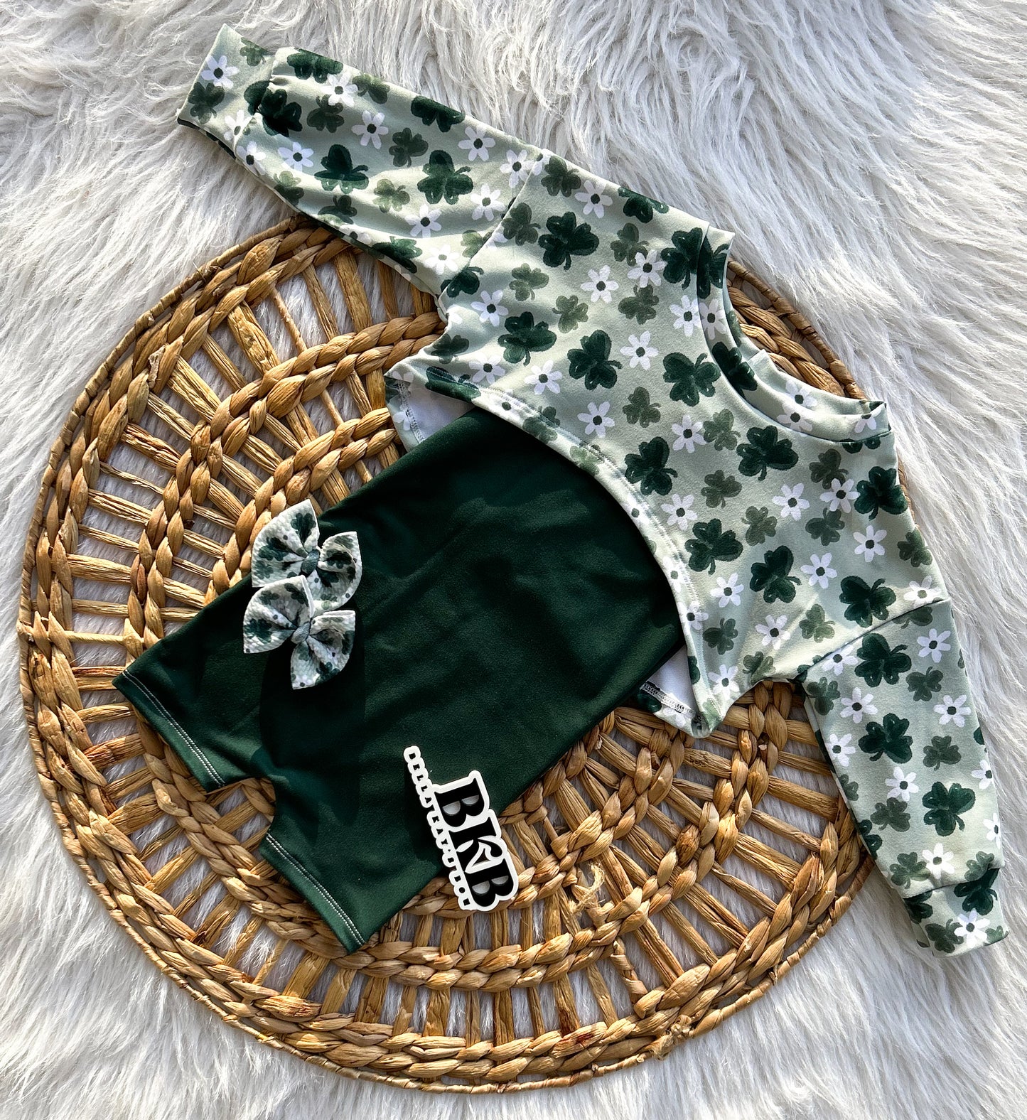St Pattie's day Ollie and honey top set