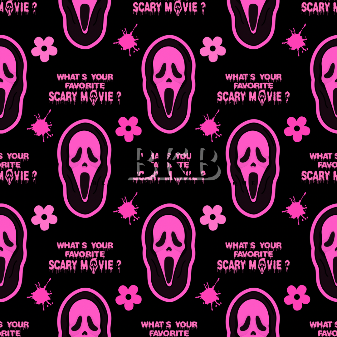 Pink & black flower scream