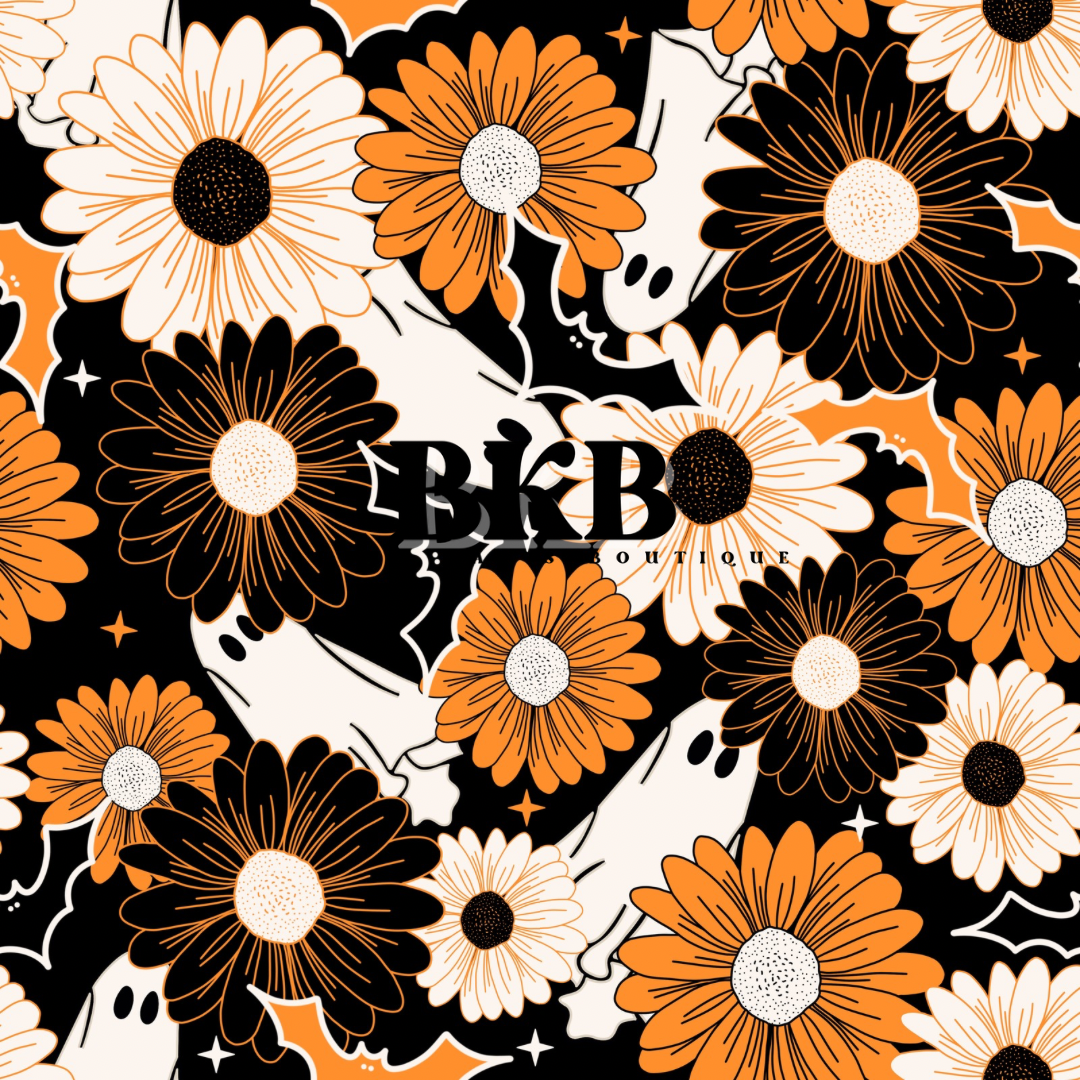 Orange floral ghost
