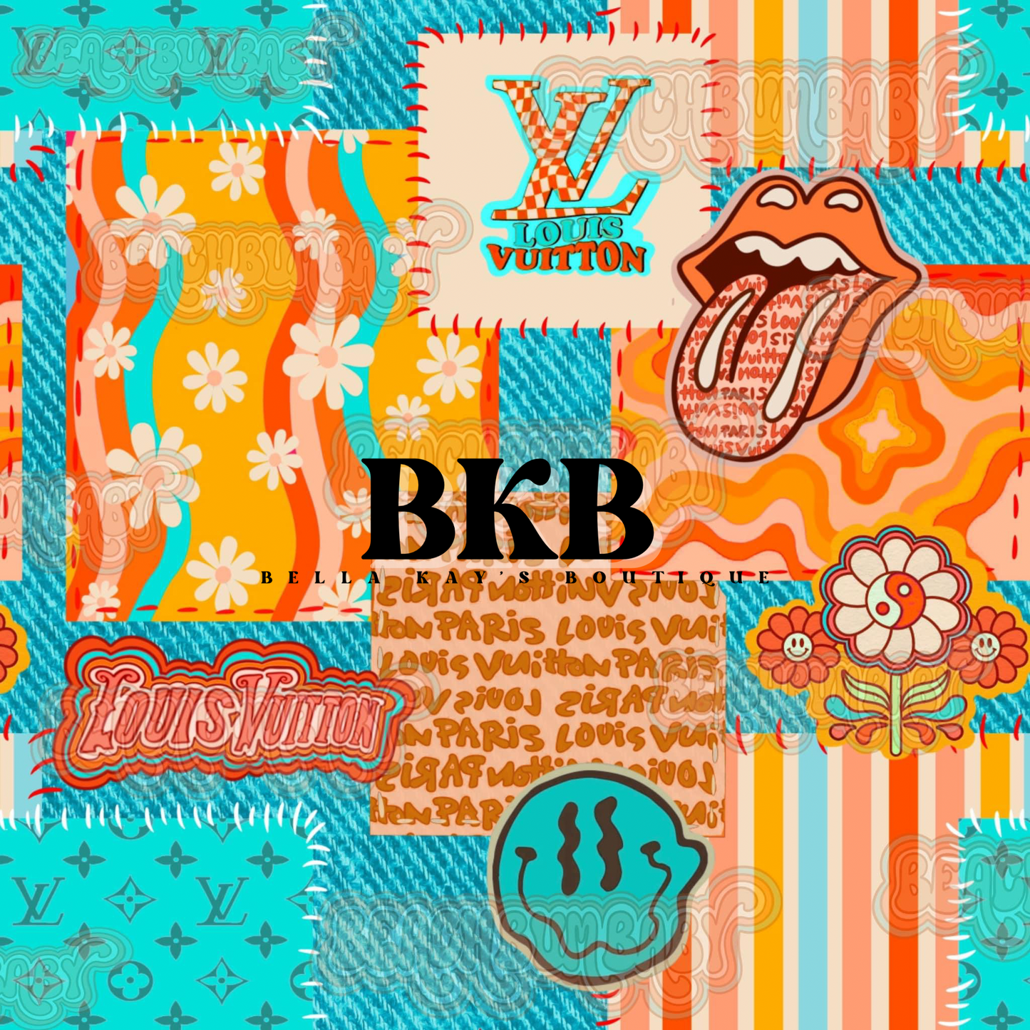 Groovy patchwork florallv