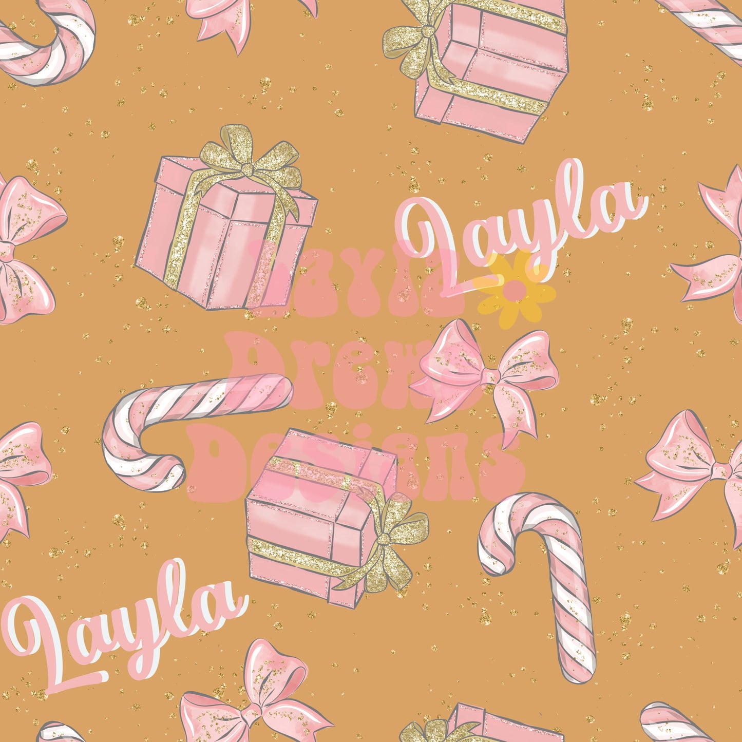 CUSTOM NAME CHRISTMAS glitter present