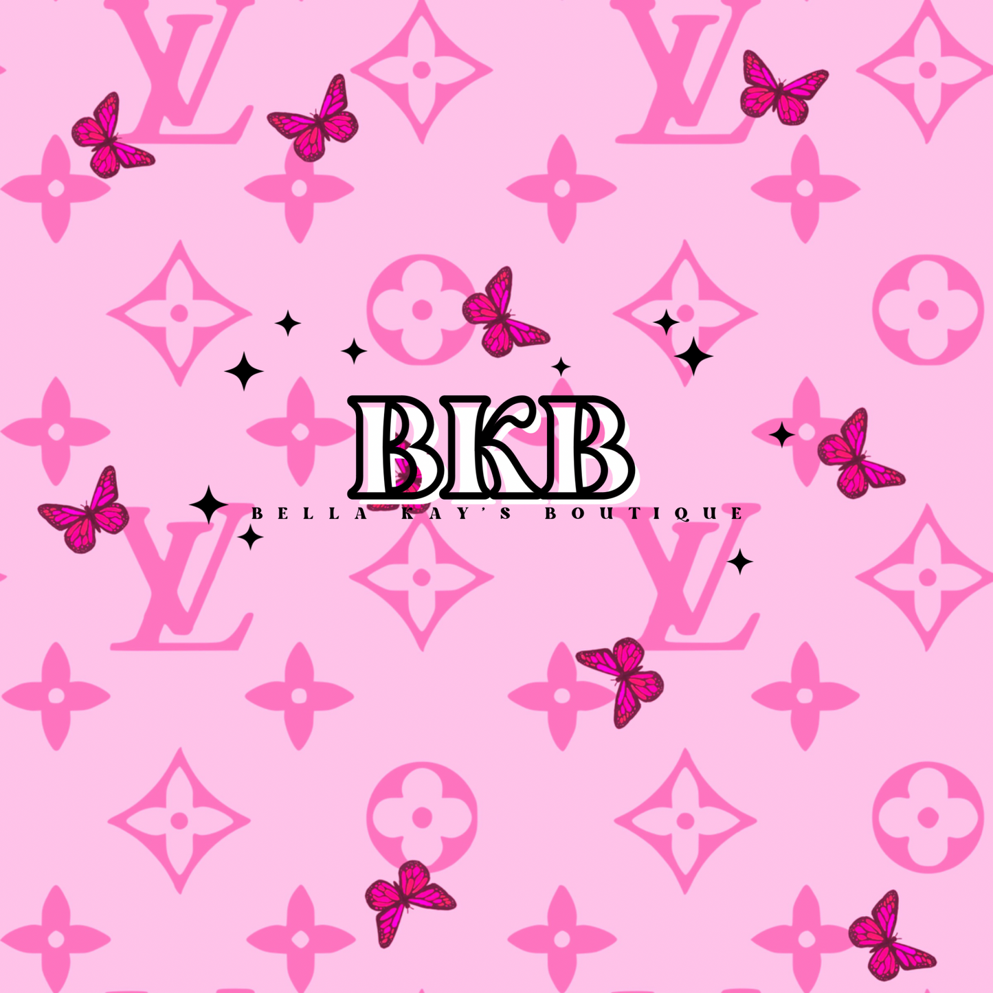 Hot pink & hot pink butterfly LVLS