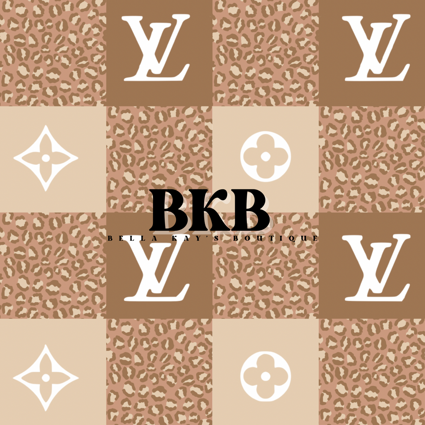 Tan & brown chetta checkeredlv