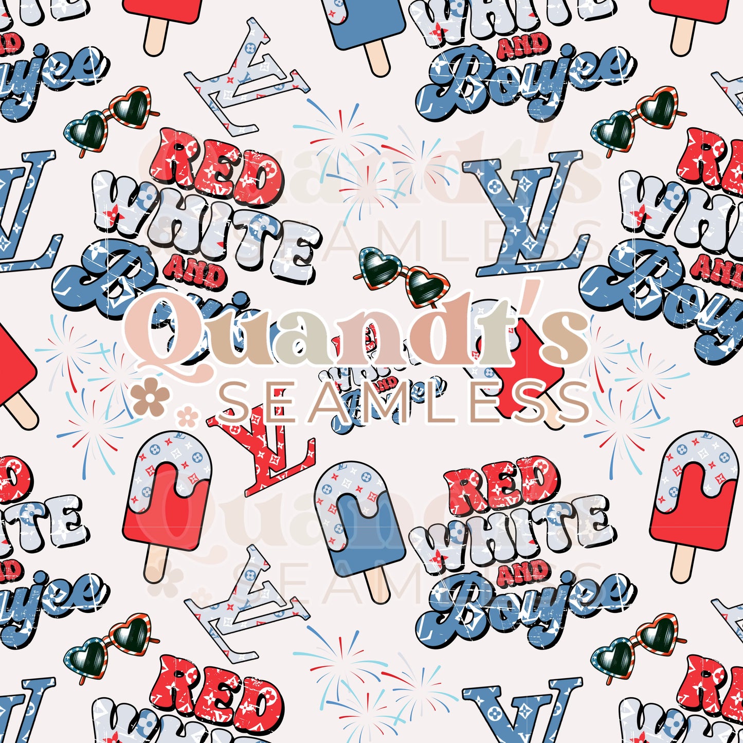 Red white and Boujee Popsicles