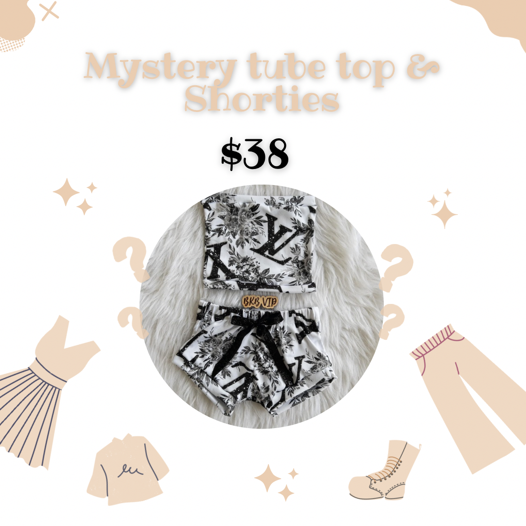 Mystery tube top & shorties