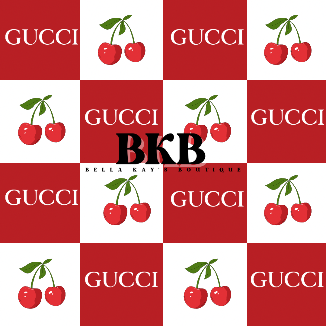 White & red checkered cherrygucci