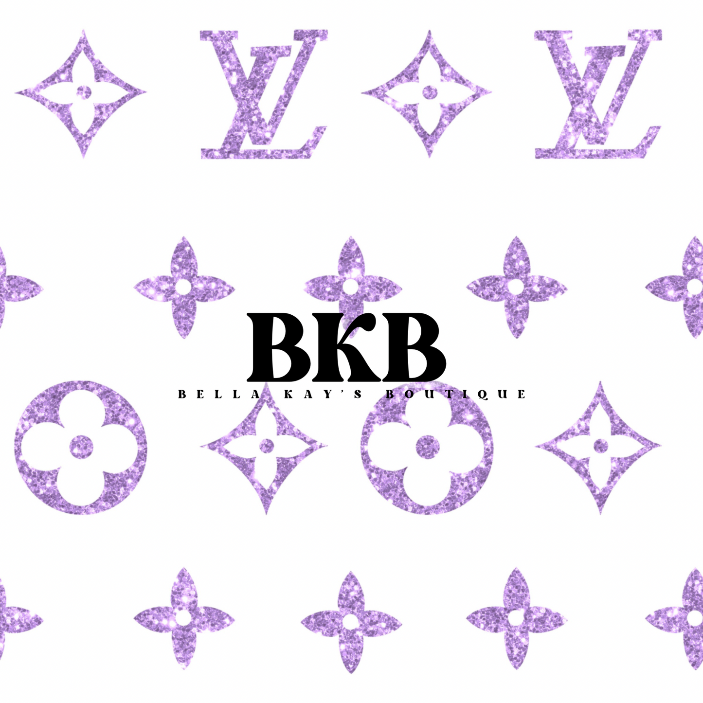 White w sparkle purple