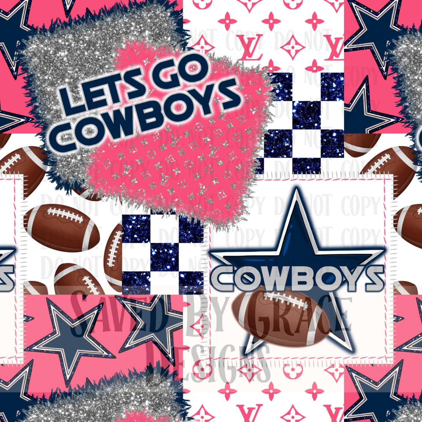 Cowboys lv patchwork