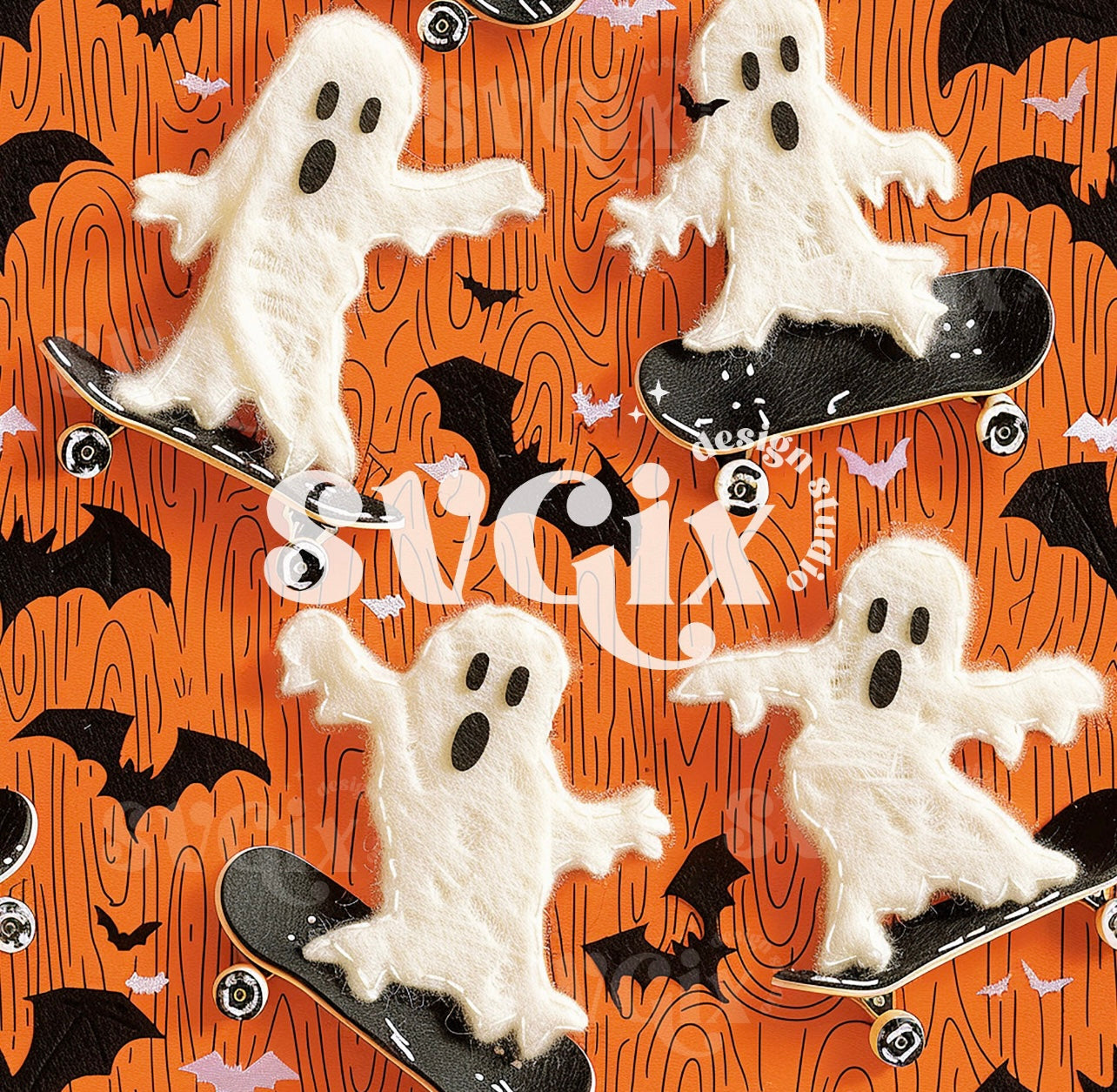 Ghost on skate board