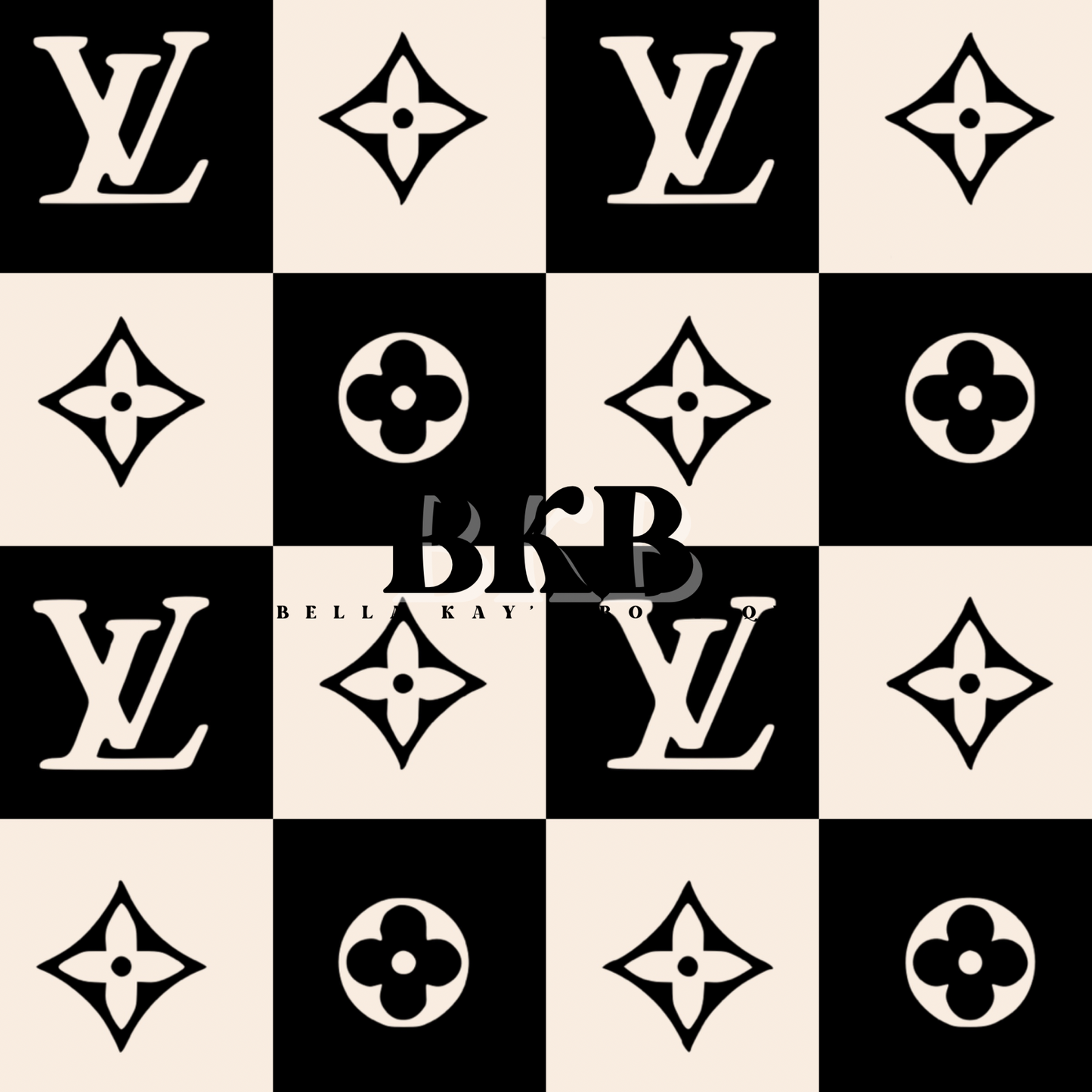 Tan & black checkeredlv