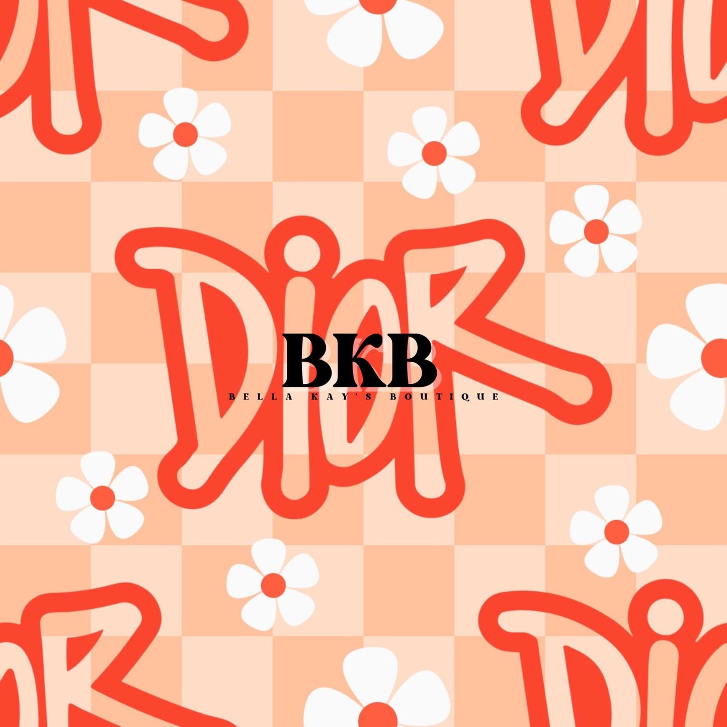 Checkered orangedior lounge set