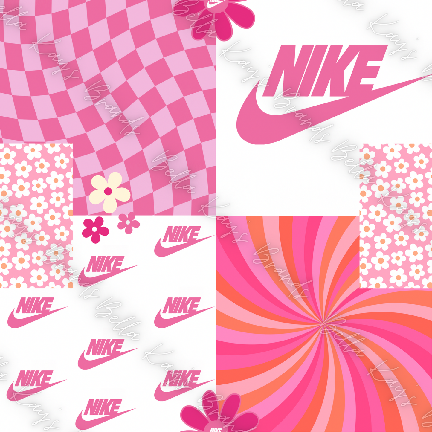 Pink Swoosh patchwork SEAMLESS FILE BKBS