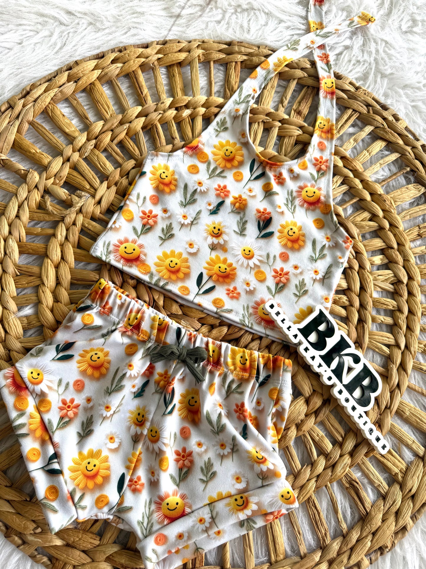 2T Sunny halter top & Shortie set READY TO SHIP