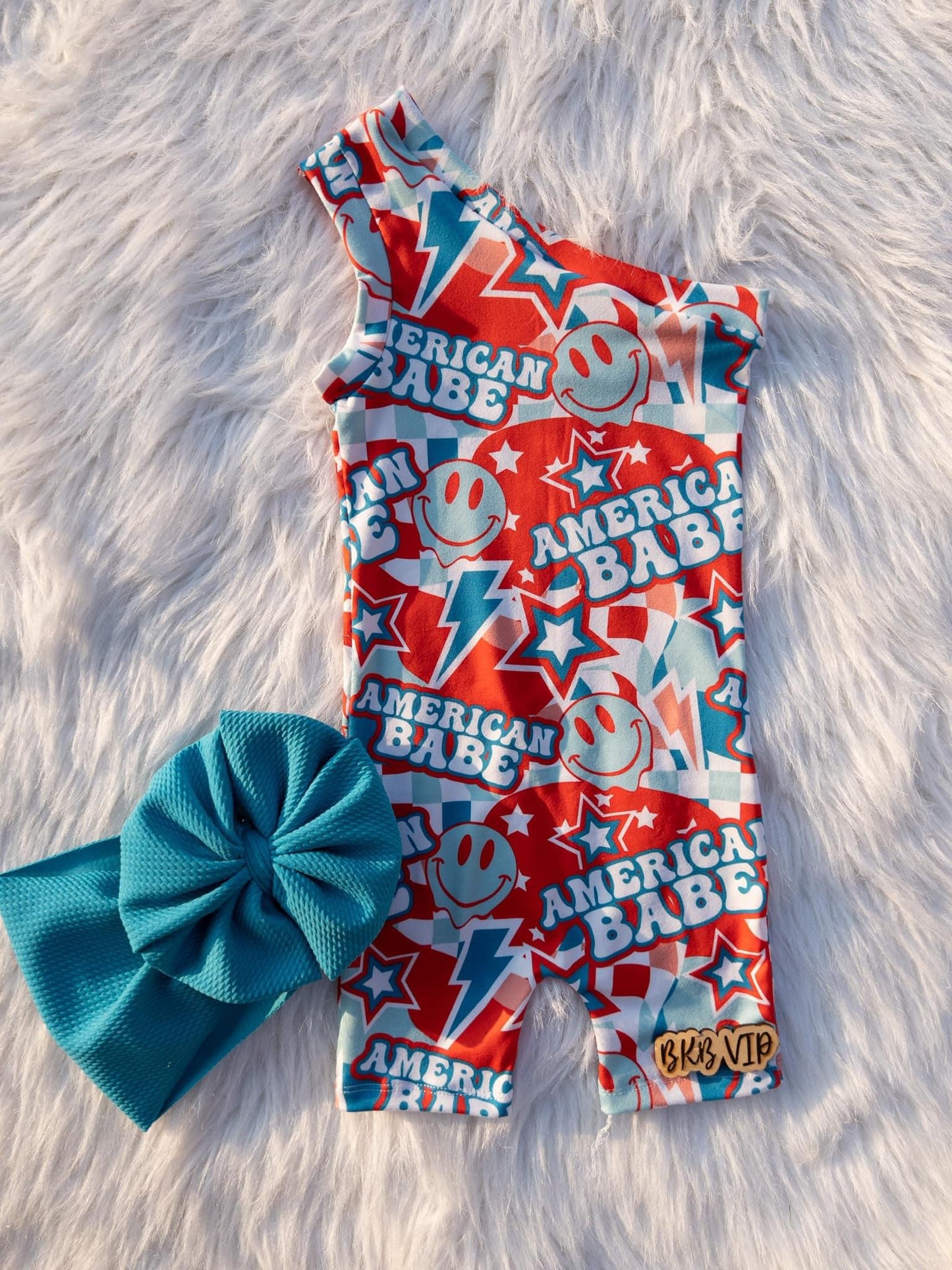 FOJ Off the shoulder American babe romper