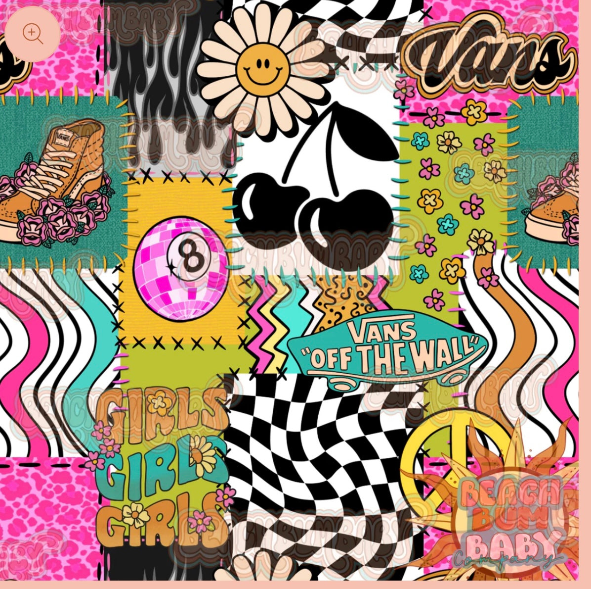 Retro off the wall patchwork