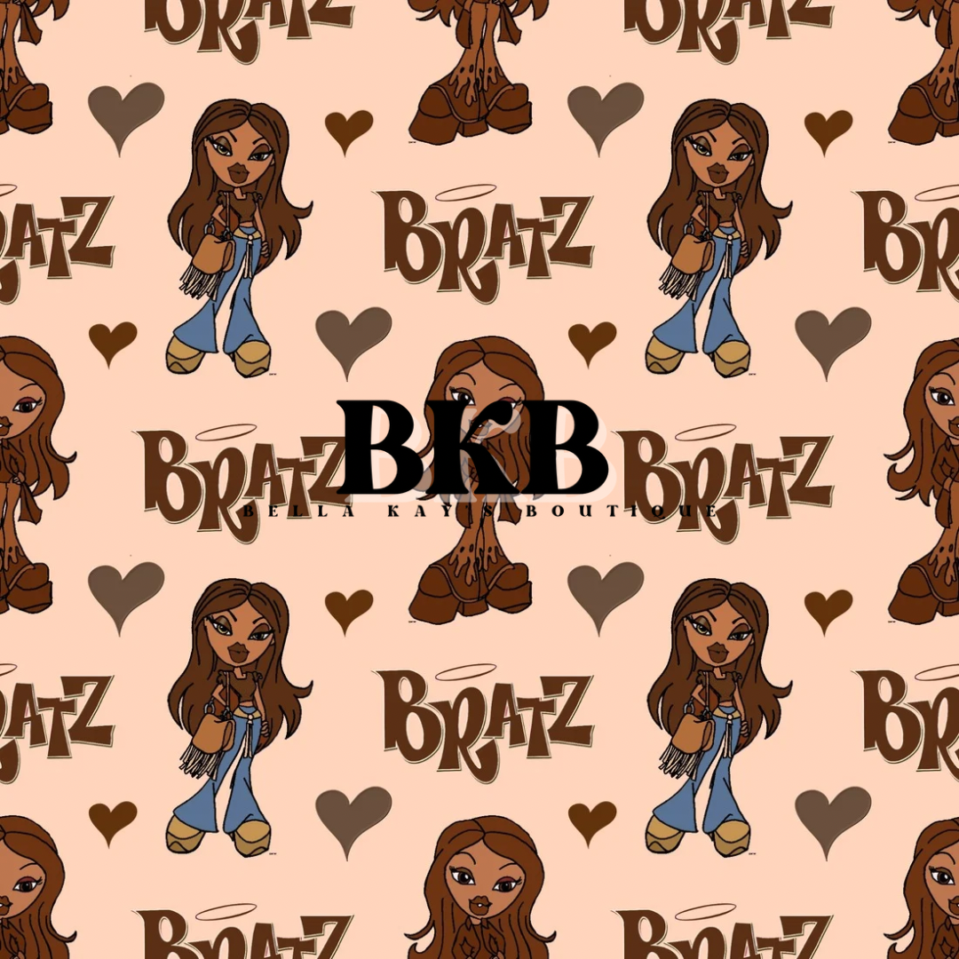 Tan & brown brat doll