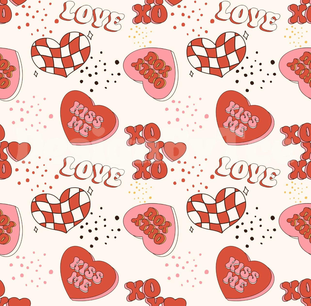 Checkered heart vday