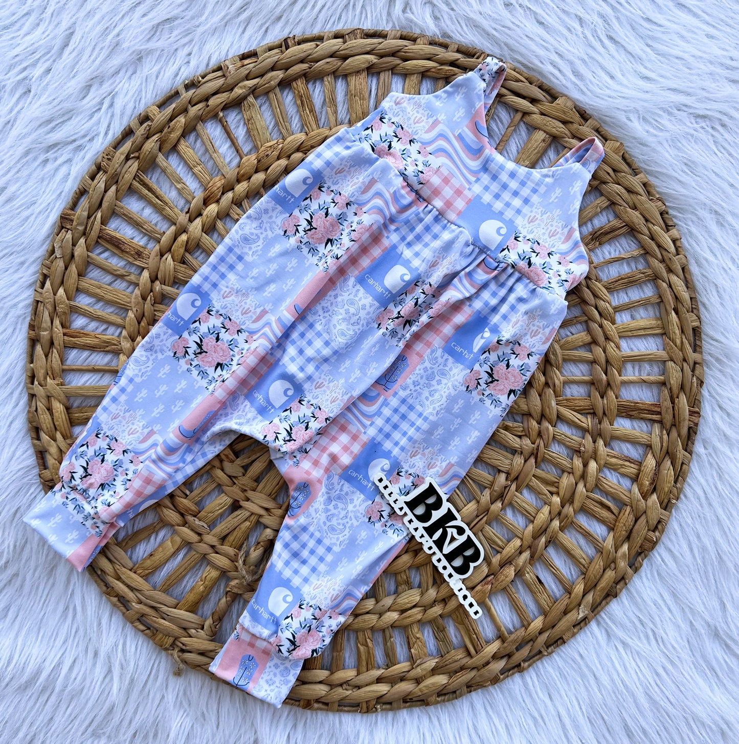 Purple floralcarhartt Napa Romper