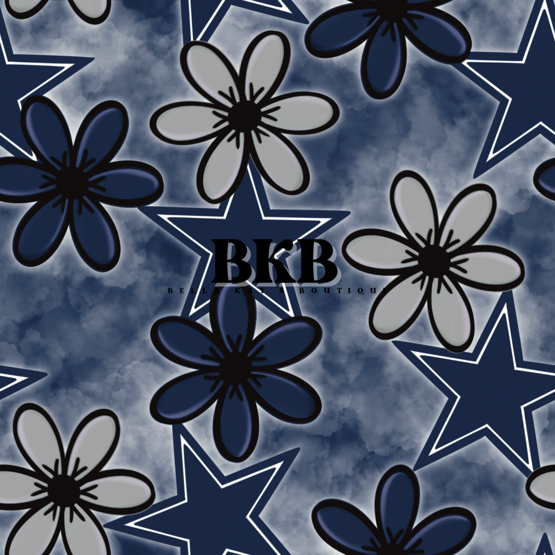 Floral cowboysblue