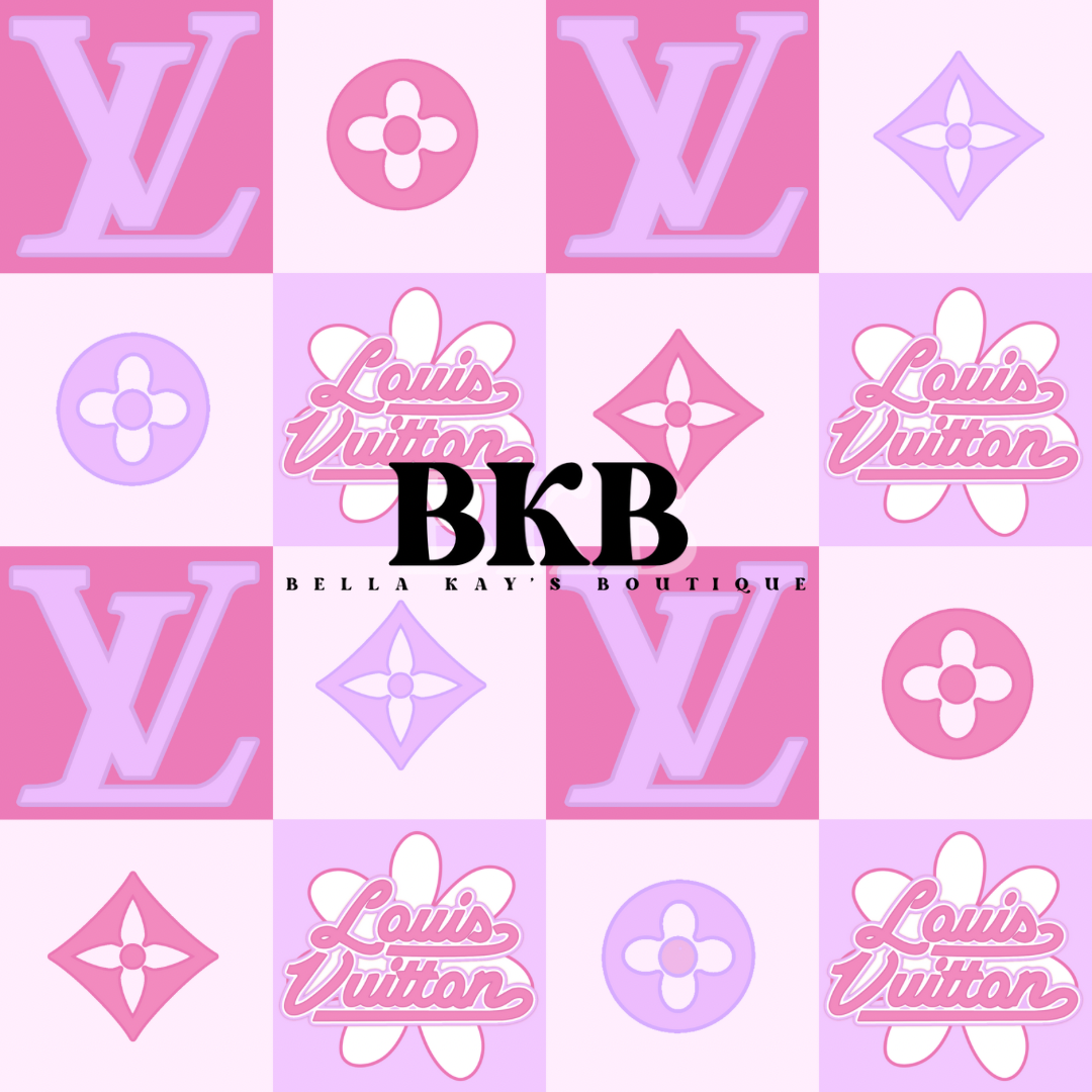 Pink n purple flower checkeredlv