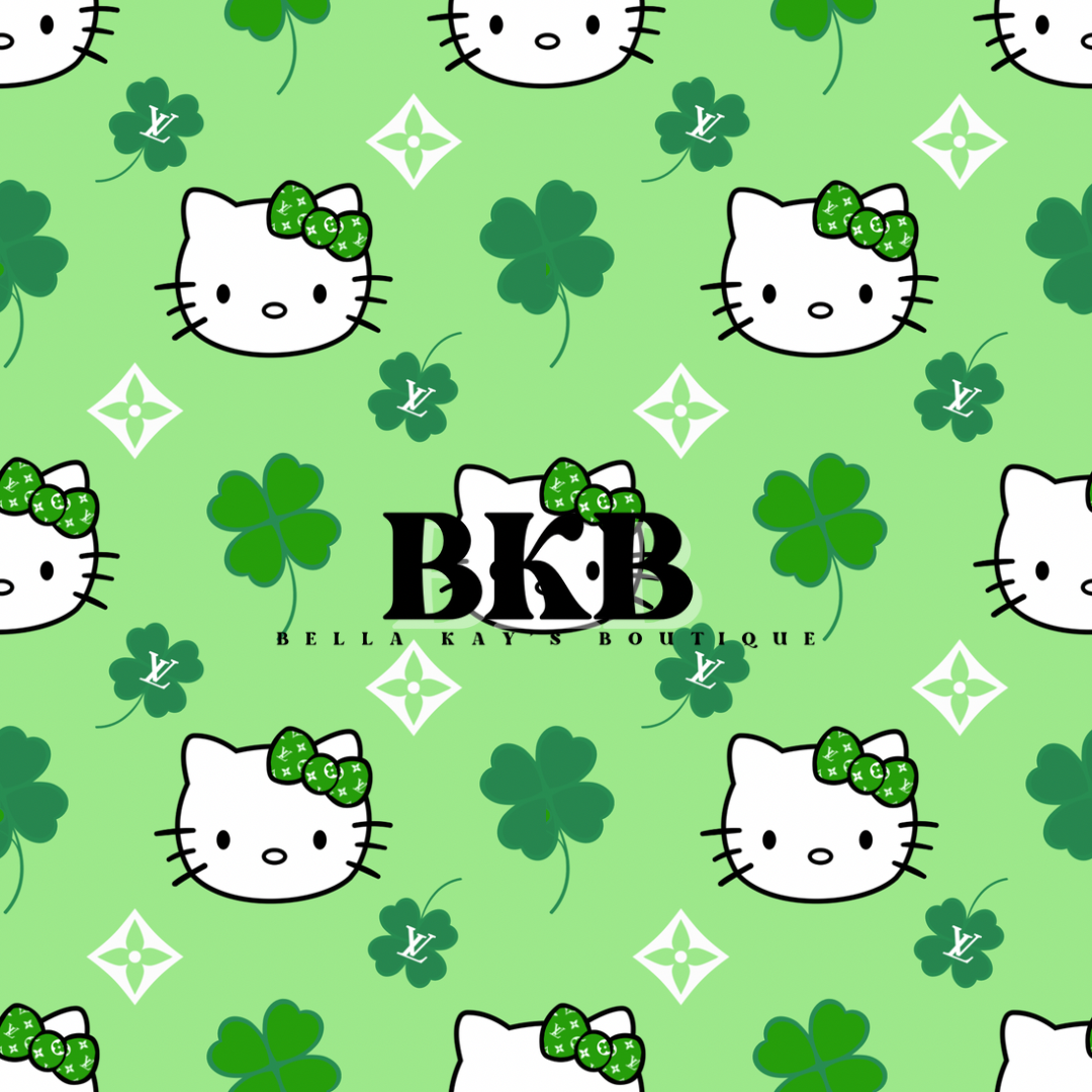 Adult T-Shirt kitty&clover #2