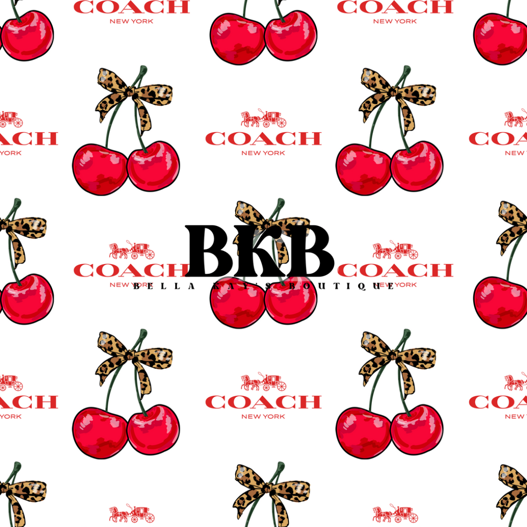 White w red cherriescoach leopard