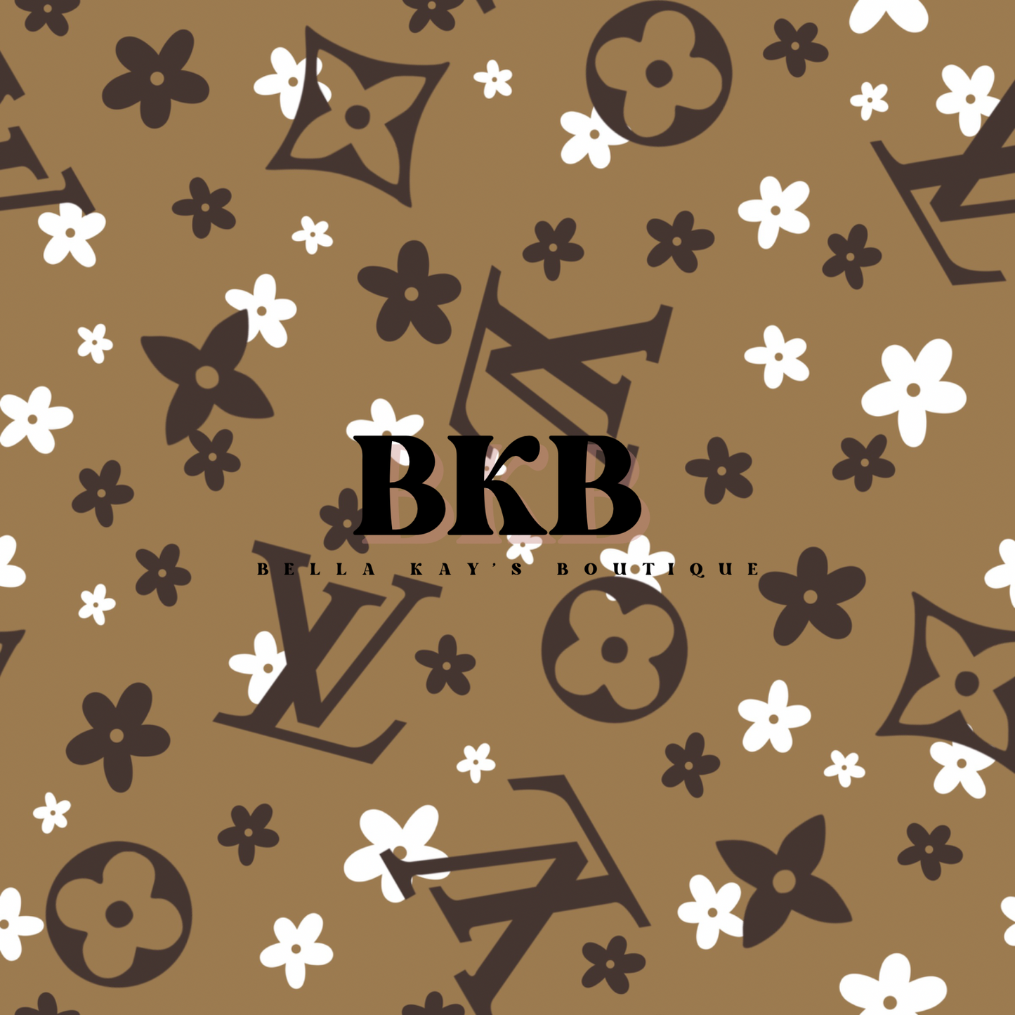 Brown & White Florallv