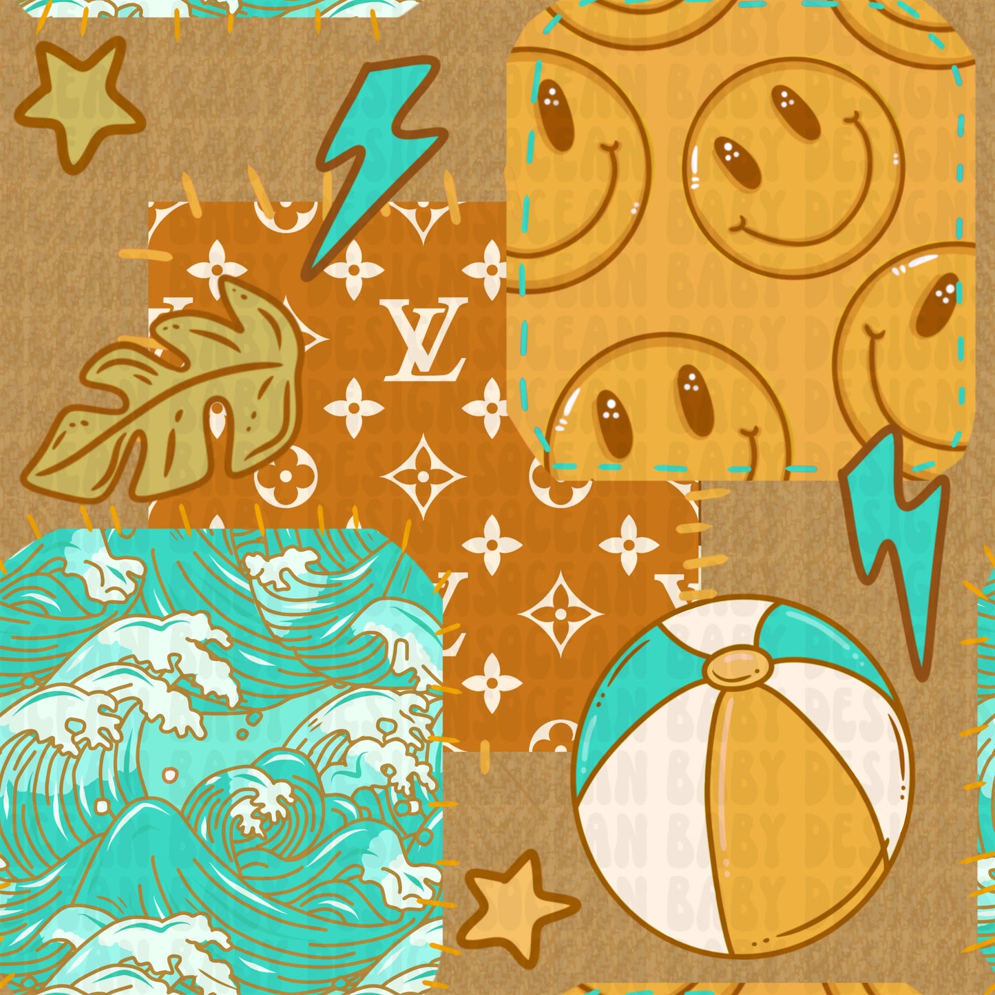 Boy boujee summer patch work