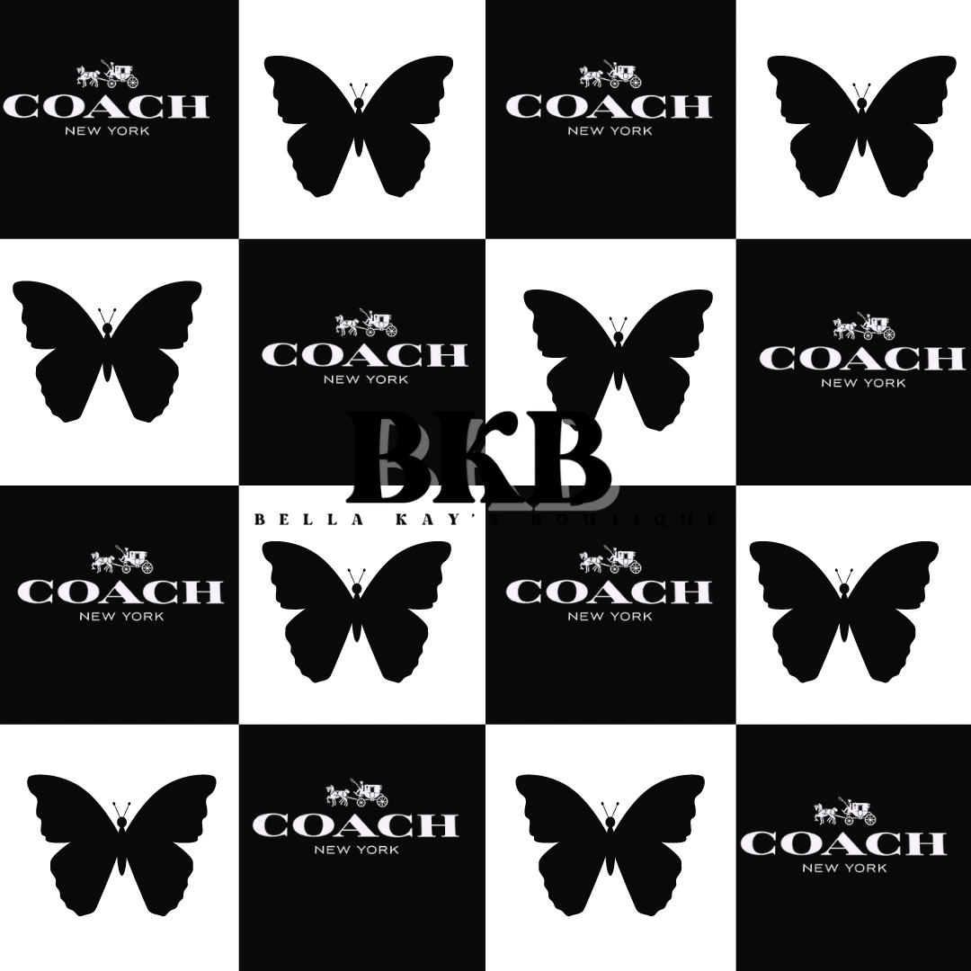 Black butterfly checkeredcoach