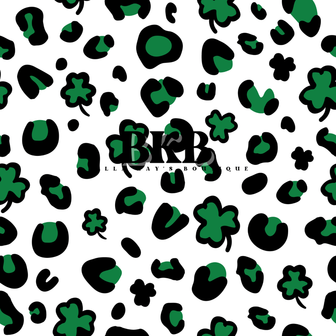 Adult T-Shirt leopard & clover