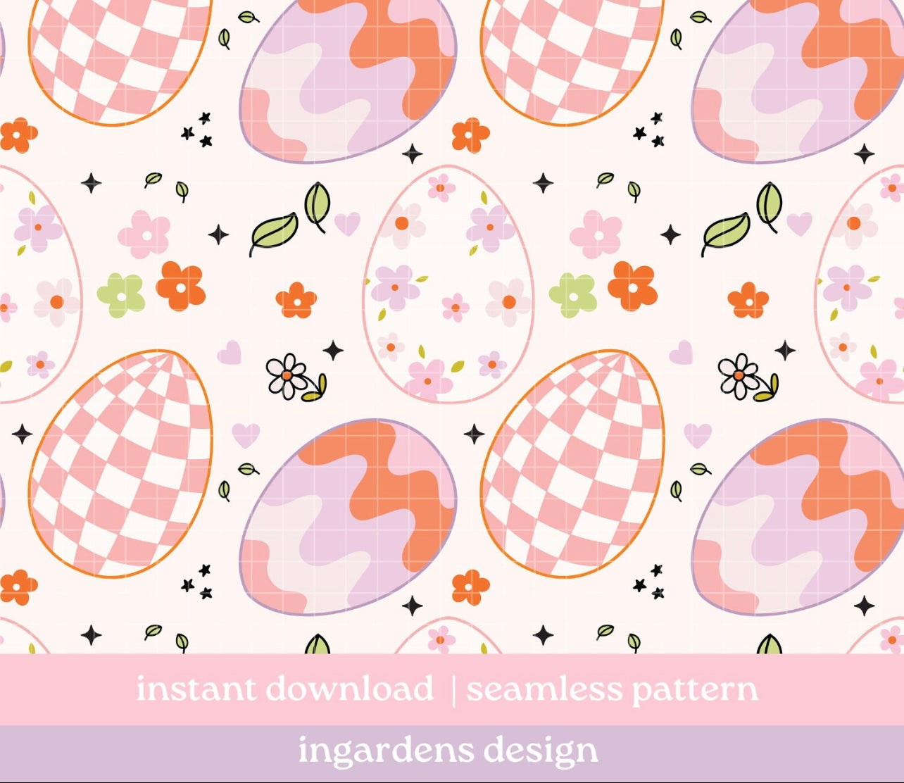 Checkered groovy eggs2