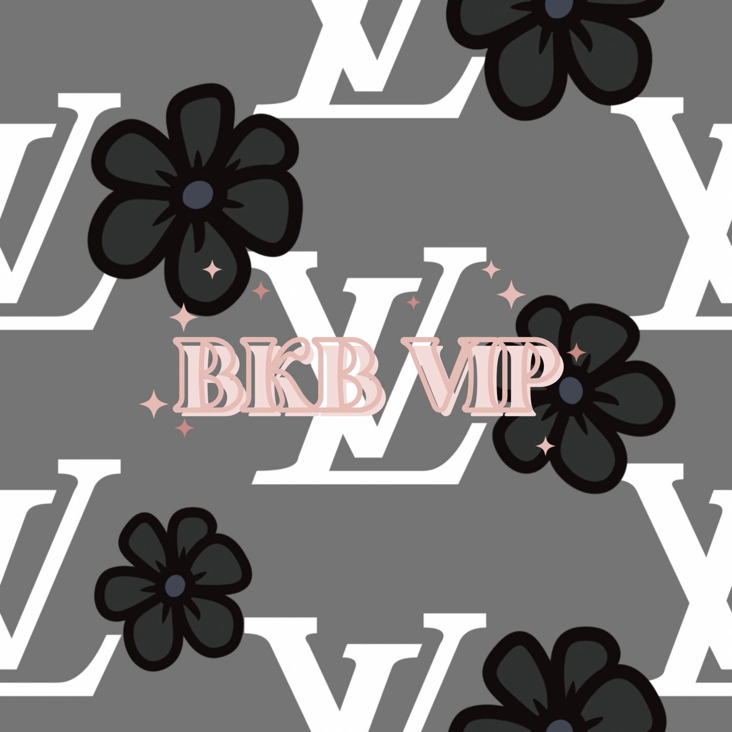 Grey & white floral LVLS