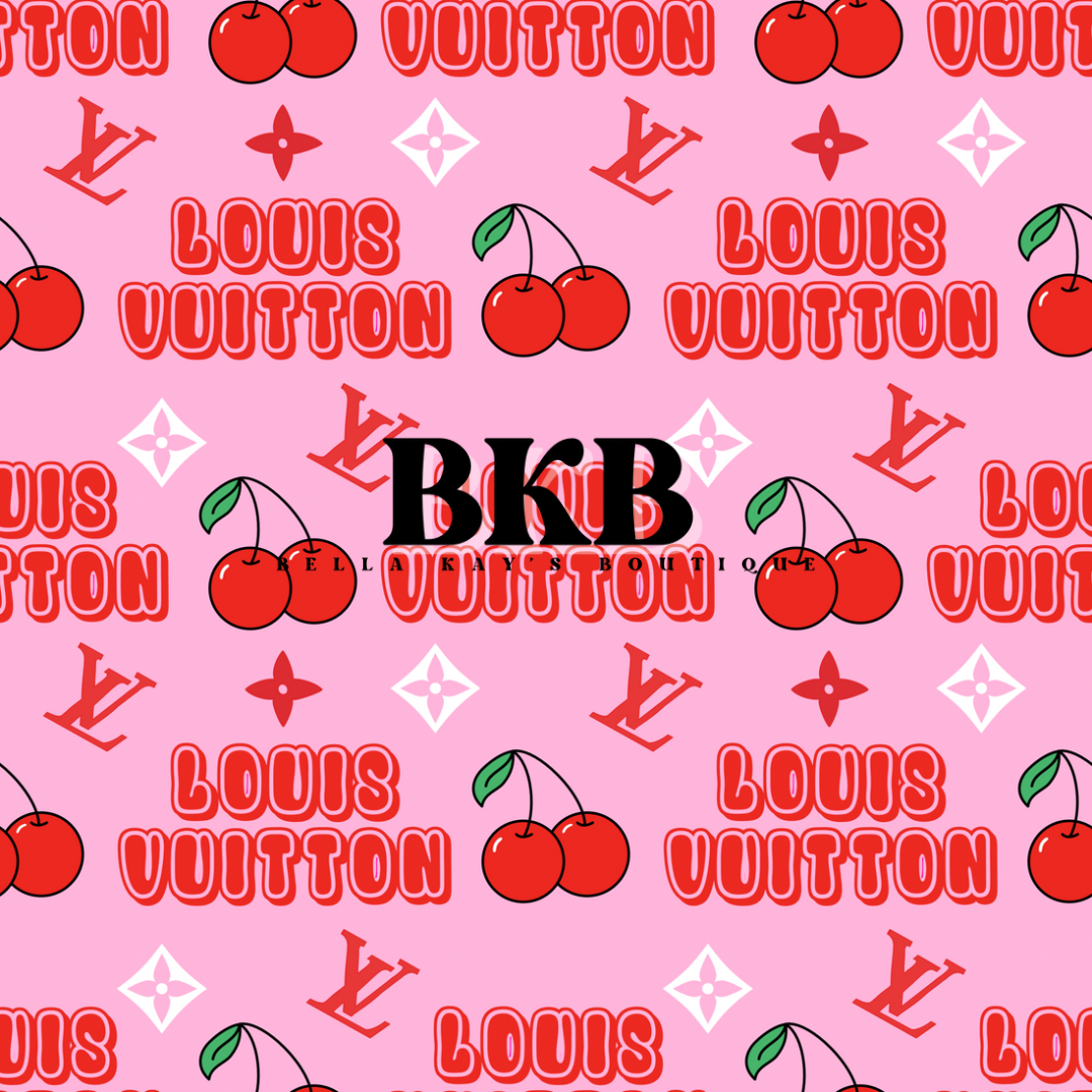Red cherry w pink background louisvuitton