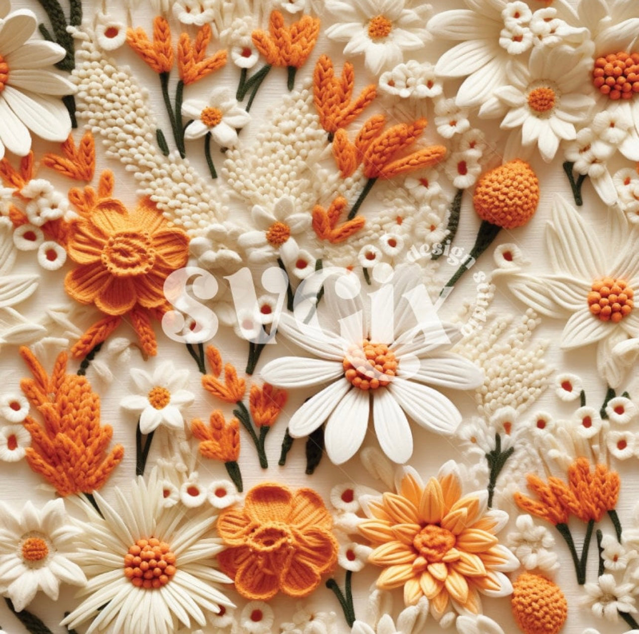 Orange spring flowers