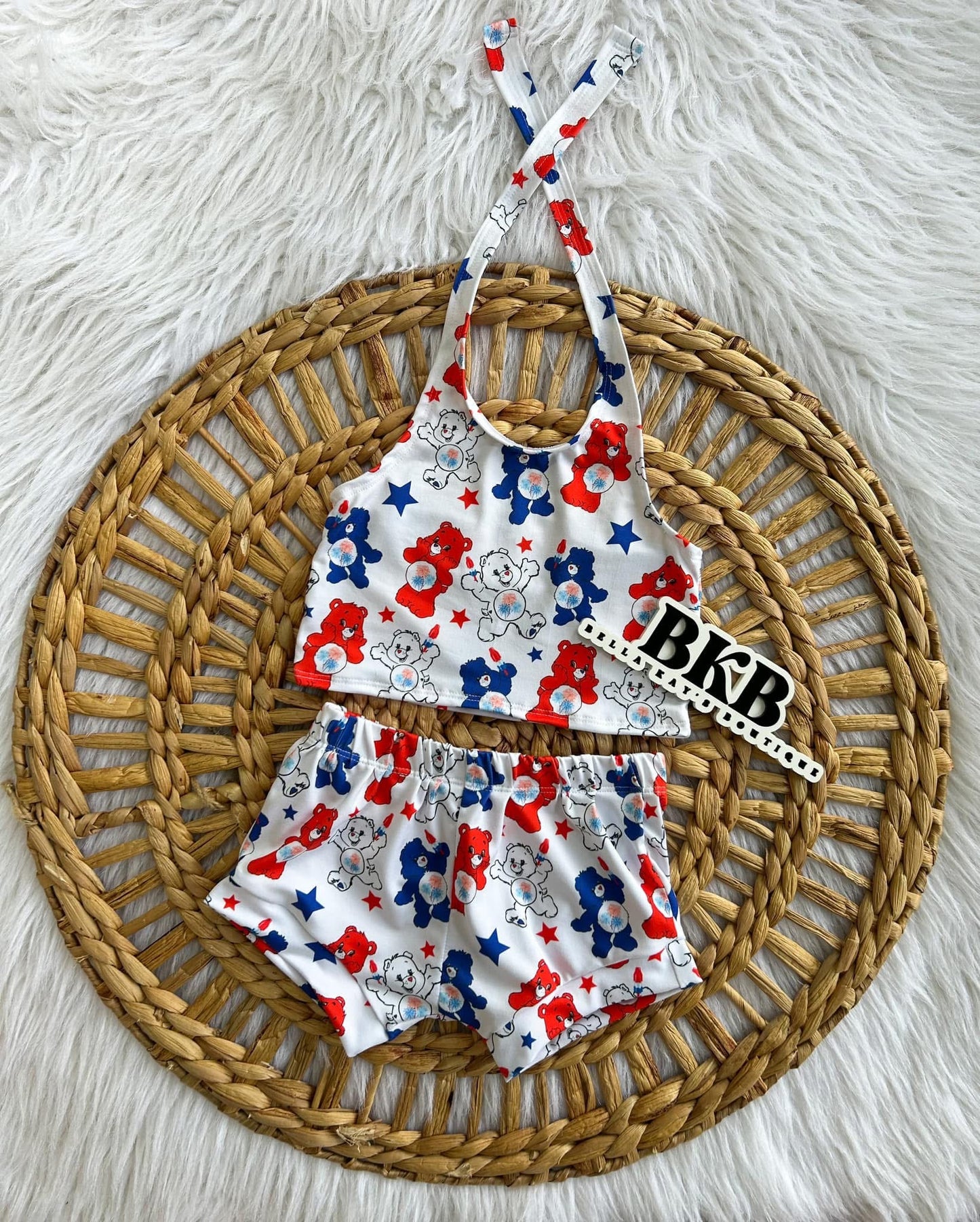 FOJ carebear Halter Top & shorties