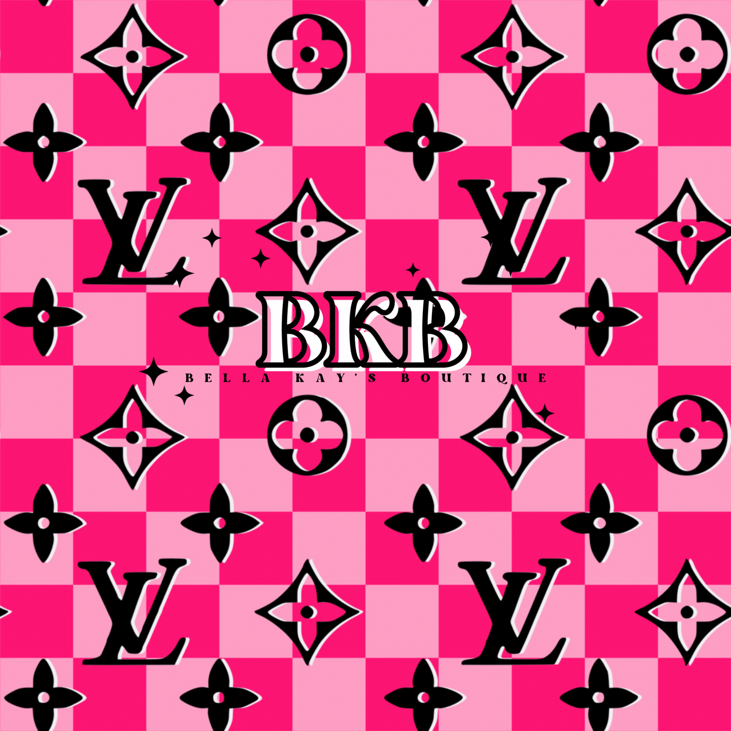 Hot pink checkered & black LVLS