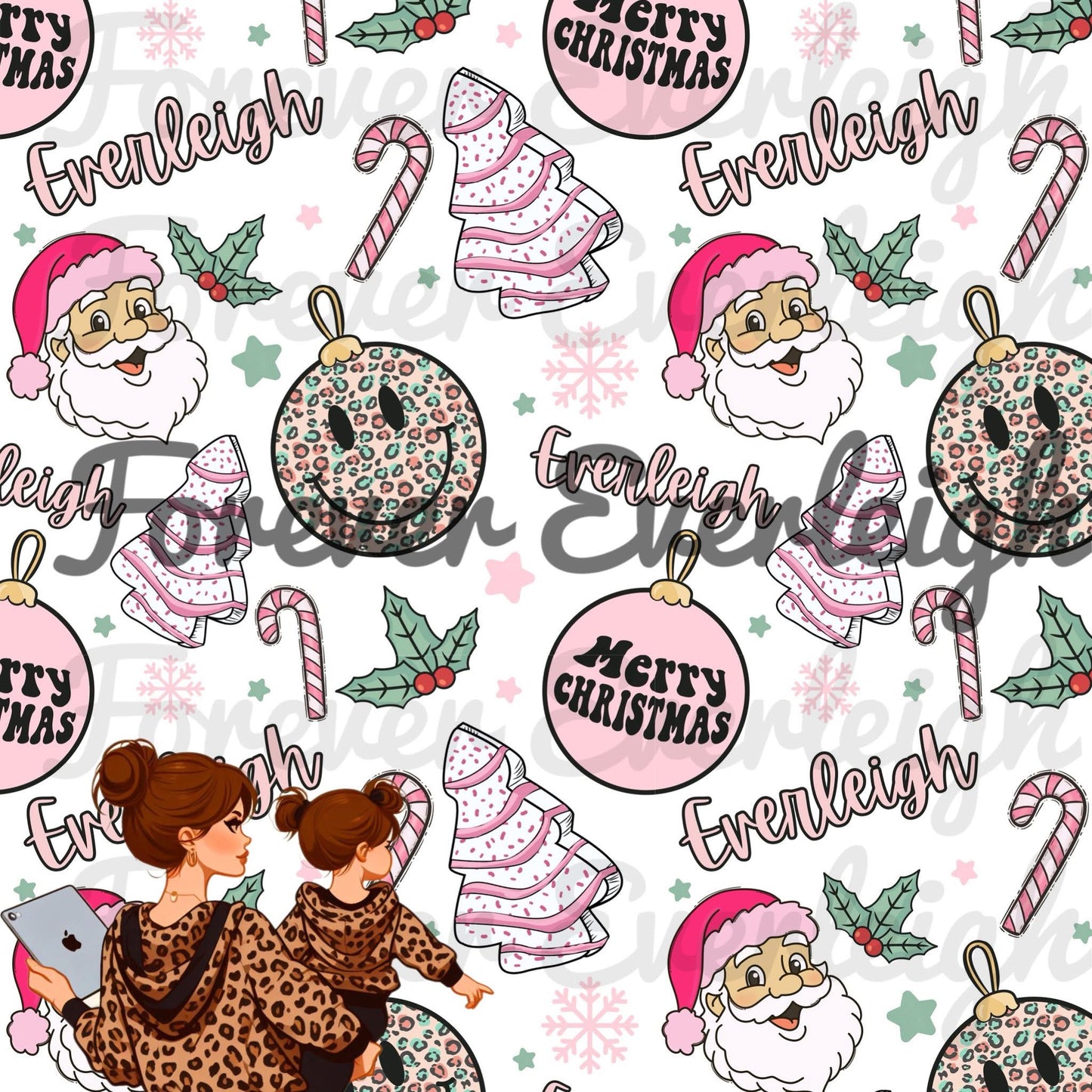 CUSTOM NAME Christmas girly