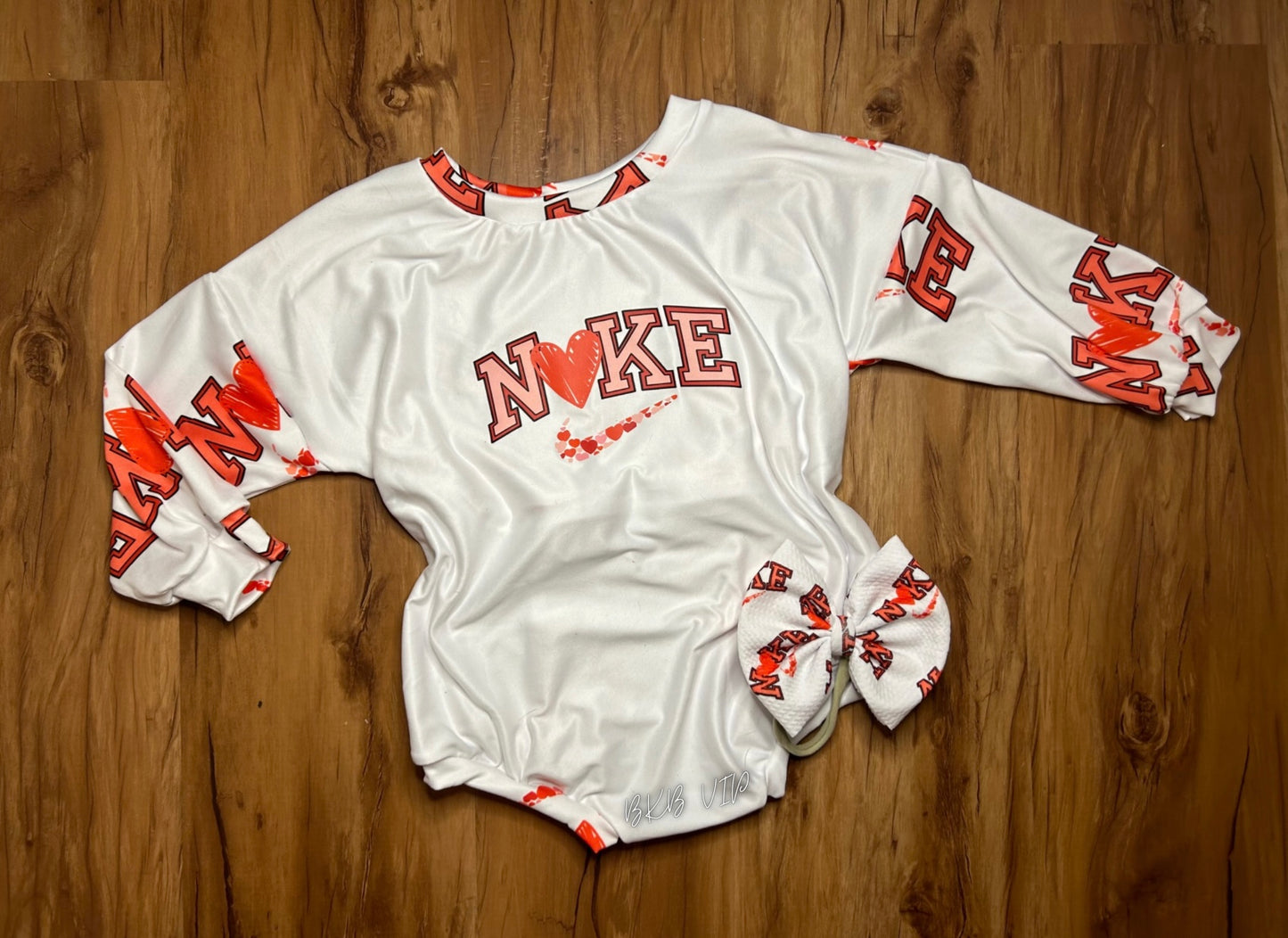 Swoosh valentines romper w swoosh png long sleeve romper