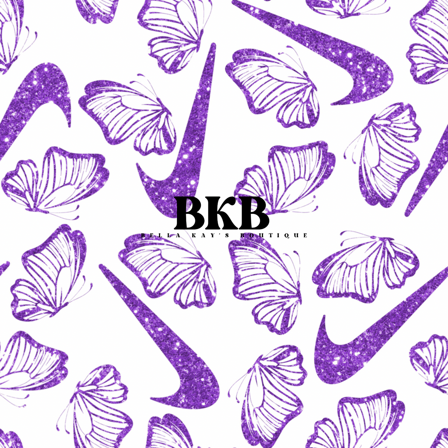 Purple sparkle butterfly NLS
