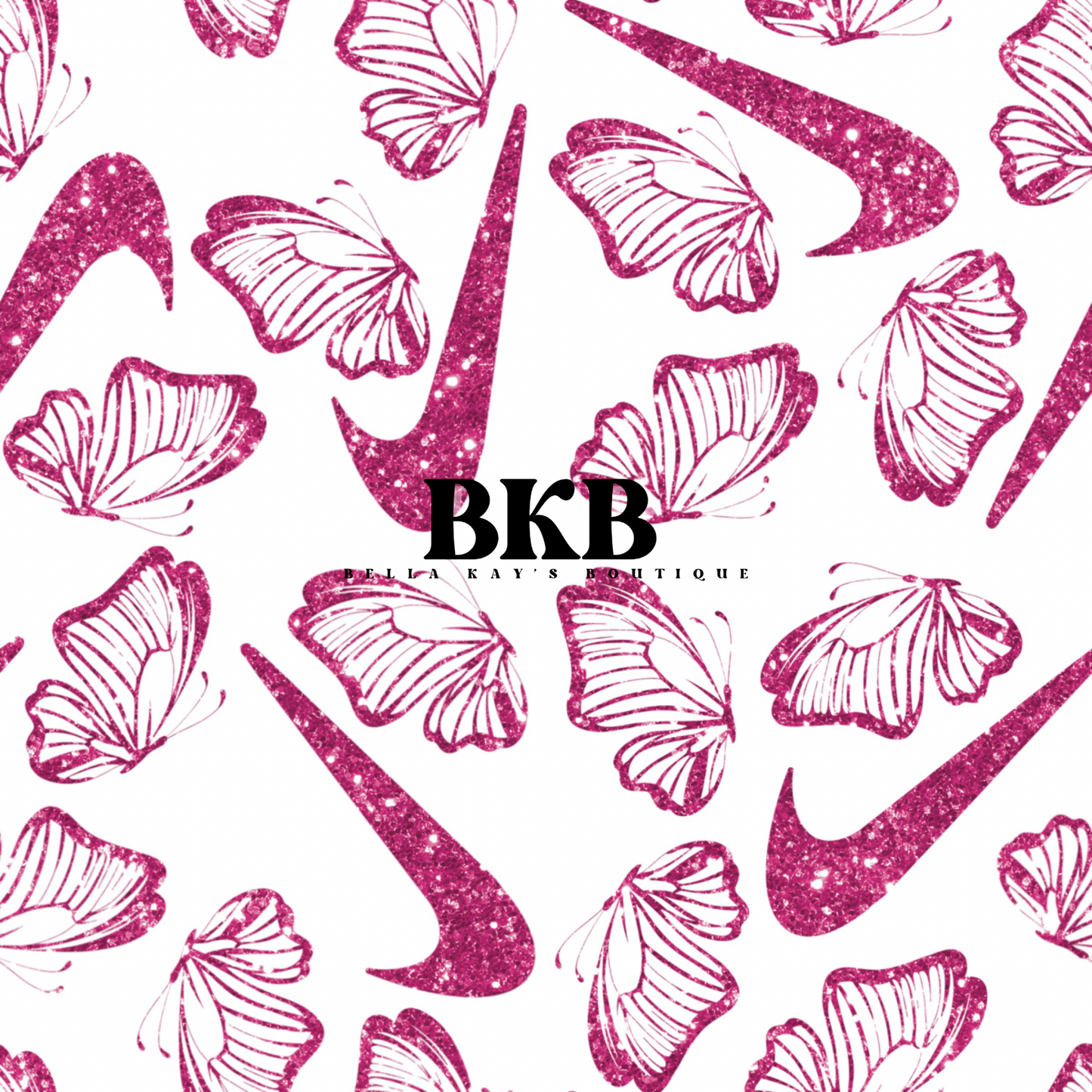Pink sparkle butterfly NLS