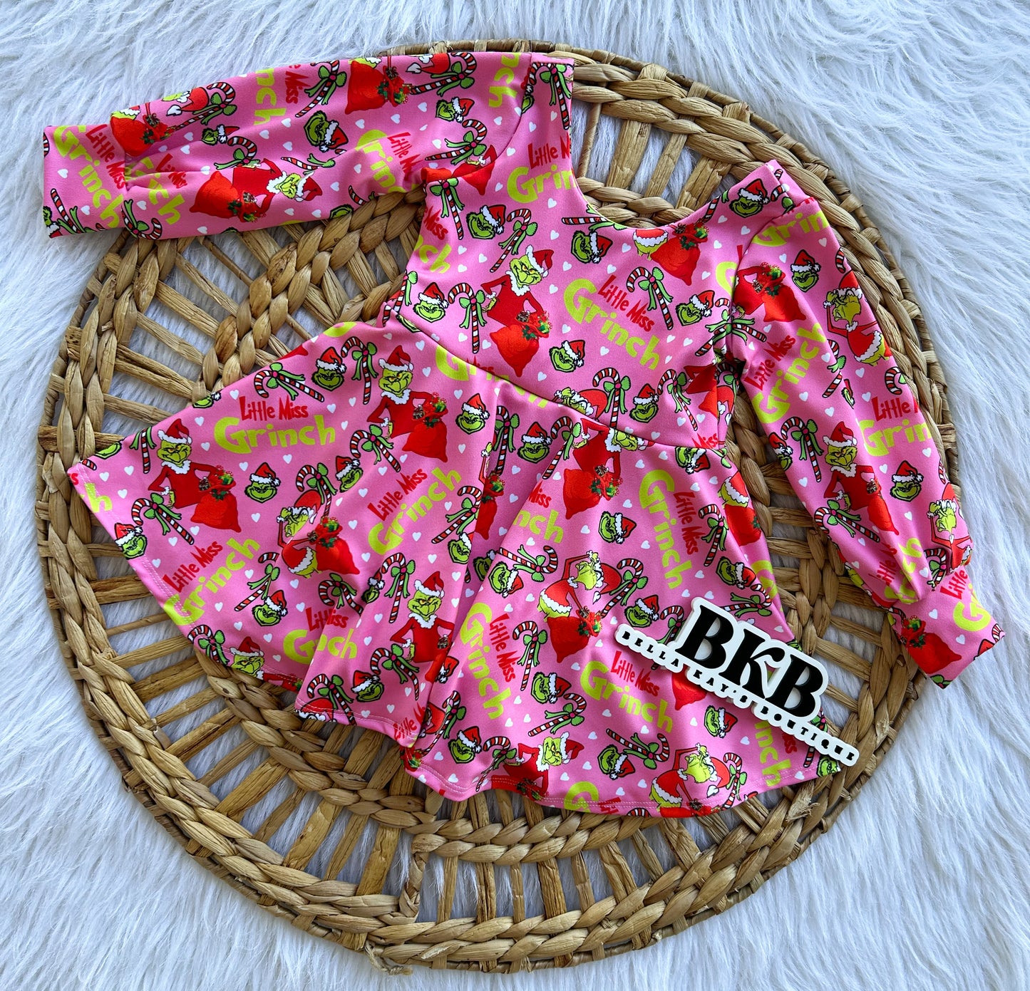 Little miss grinch Brielle w bishop sleeves