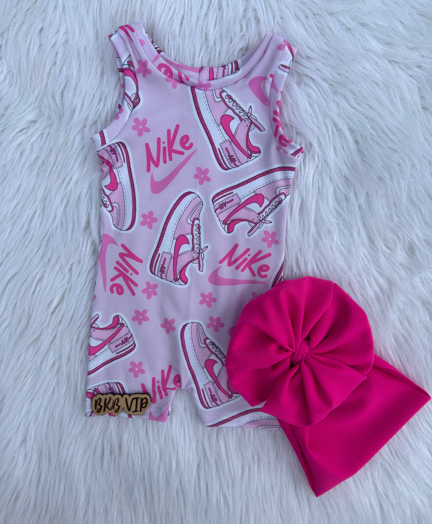 Pink sneakers Ollie Romper