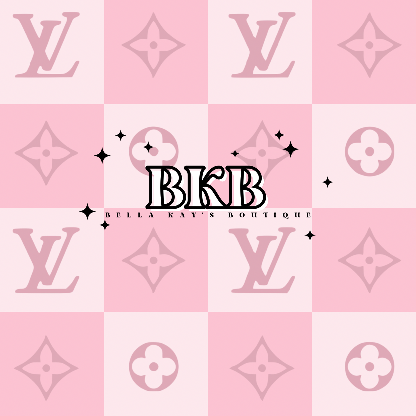 Pink checkered lvinspired