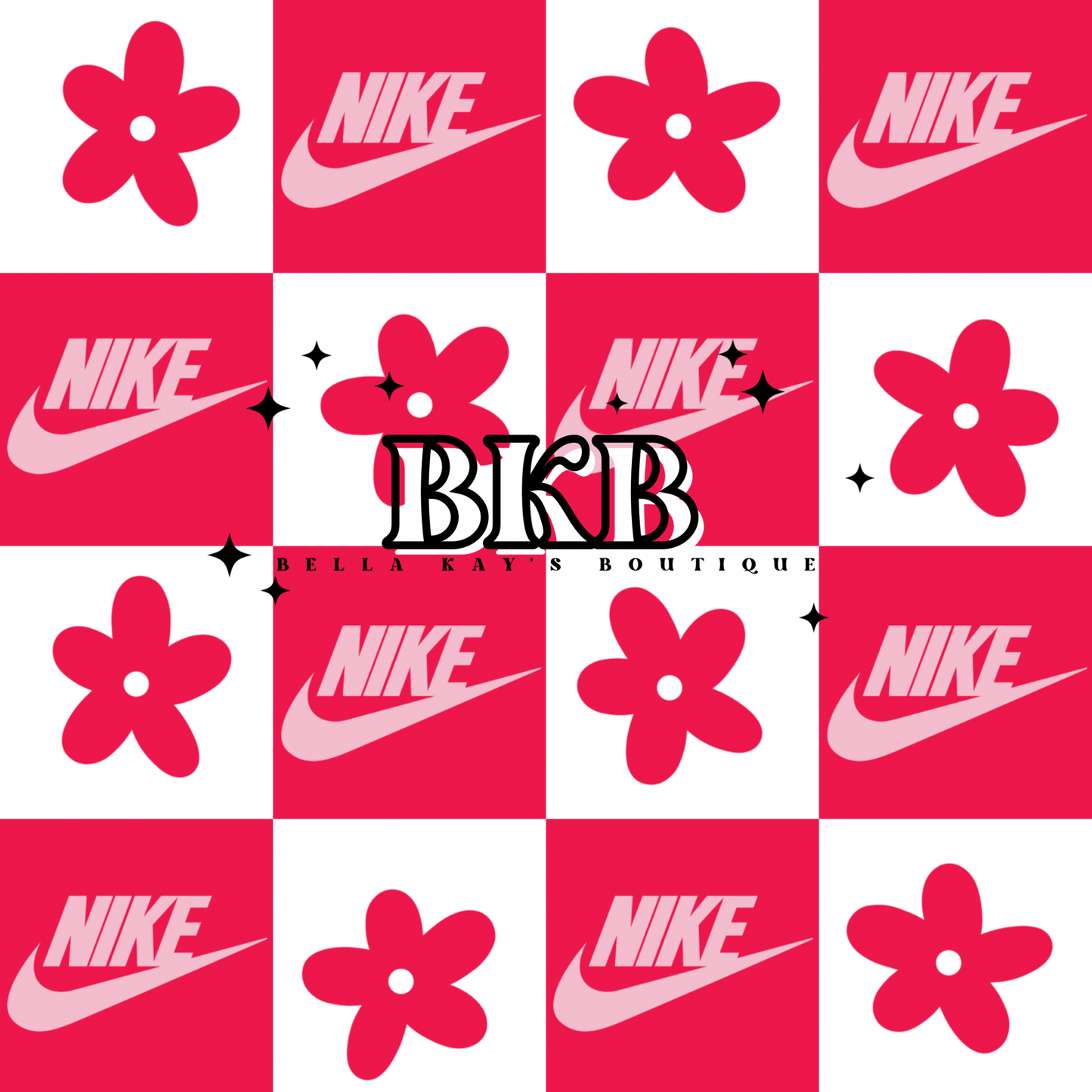 Pink checkered swoosh inspired SPO