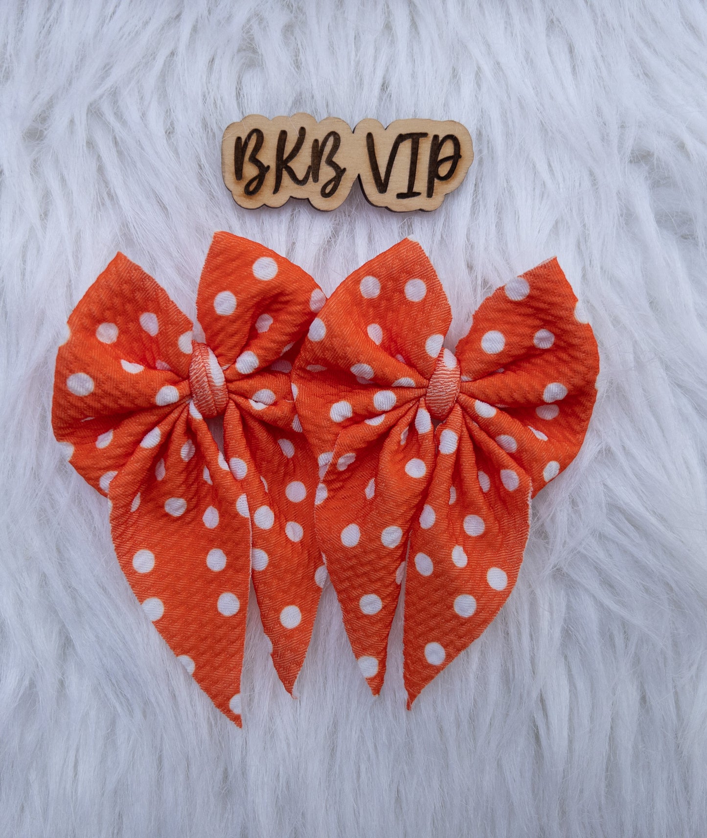 Orange w white dots sailor piggies BCD
