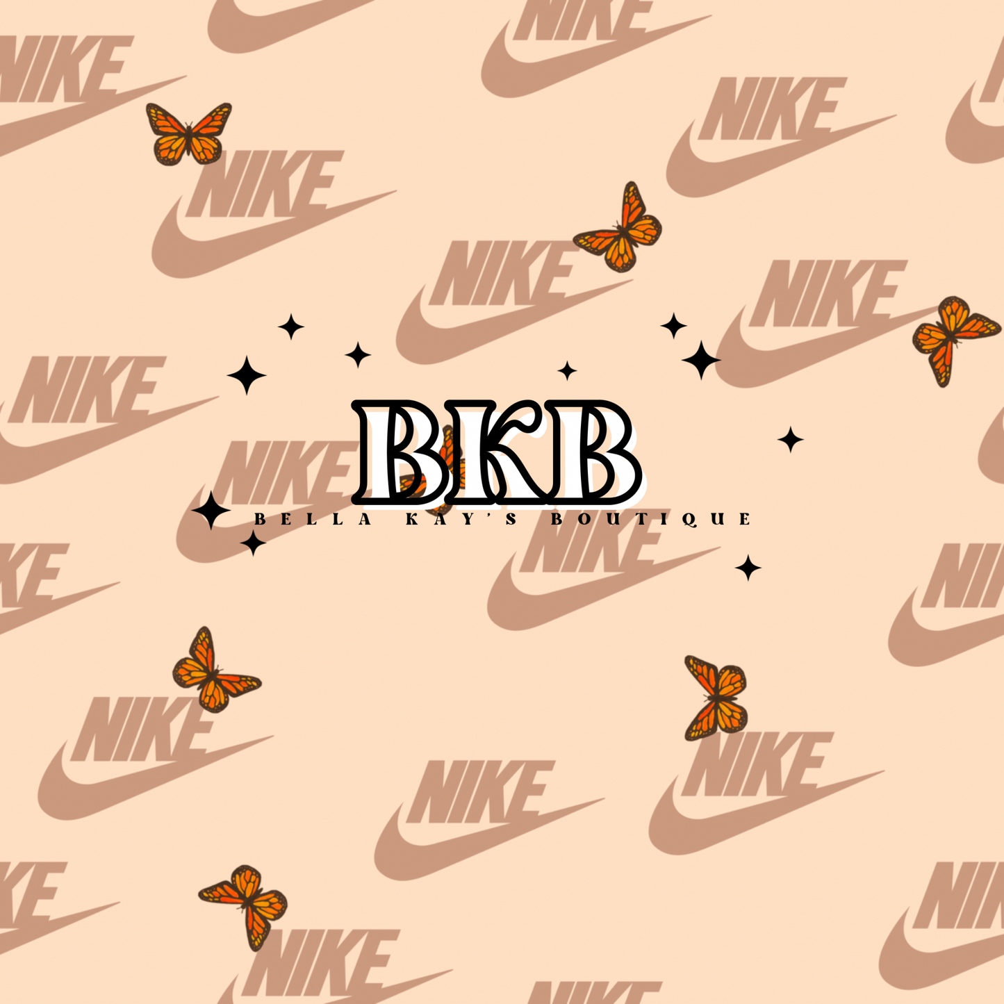 Tan & brown butterfly swoosh TPO