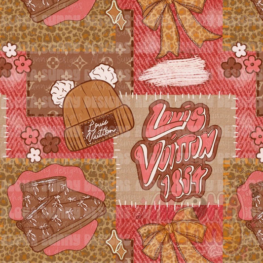 Uggboot pink & brown patchwork