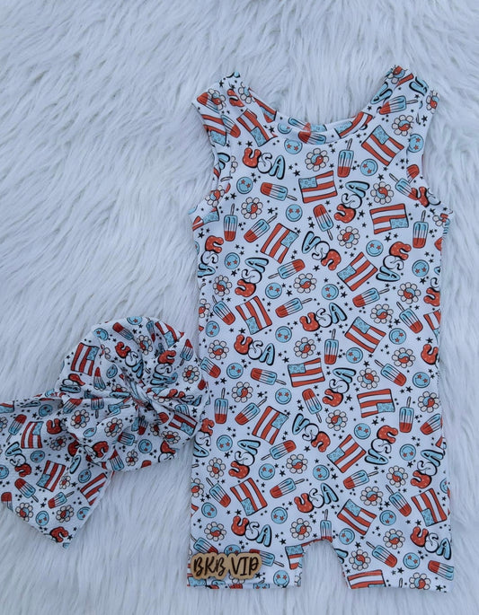 FOJ USA & popsicles Oliie romper