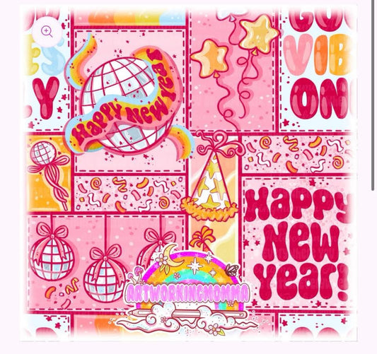 Pink new years patchwork
