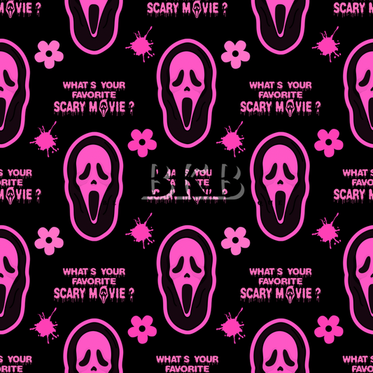 Pink & black flower scream